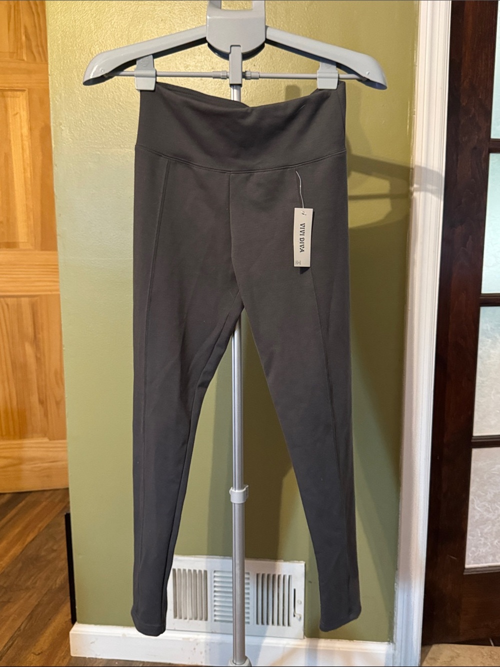 Kids High-Rise Charcoal Gray Leggings